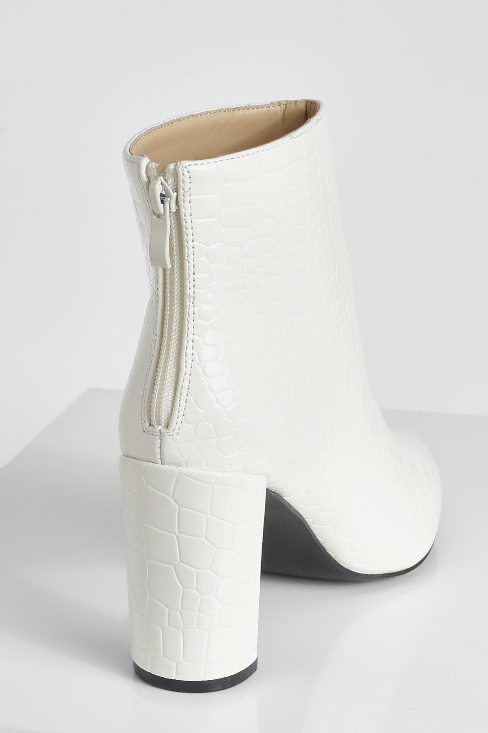 Boohoo white booties hotsell